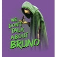 thumbnail image 2 of Girl's Encanto We Don't Talk About Bruno Green Text Graphic Tee Purple Berry Medium, 2 of 4