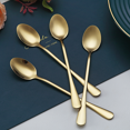 thumbnail image 4 of ReaNea Golden Stainless Steel Long Handle Stirring Spoons (8 Count), 4 of 8