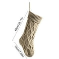 thumbnail image 3 of LanSuare Knitted Christmas Stockings, 18"x7" Solid Color Large Knitted Christmas Stockings, Xmas Hanging Stockings for Family Fireplace, Christmas Party Decor, Candy Gift Bags(Khaki), 3 of 7