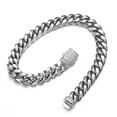 thumbnail image 3 of Cuban Link Stainless Steel Chain CZ Bracelet Bangle for Men Women 6-14mm, 3 of 3