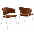 thumbnail image 5 of Nella Dining Chair Set of 2 in Rust Silver, 5 of 10