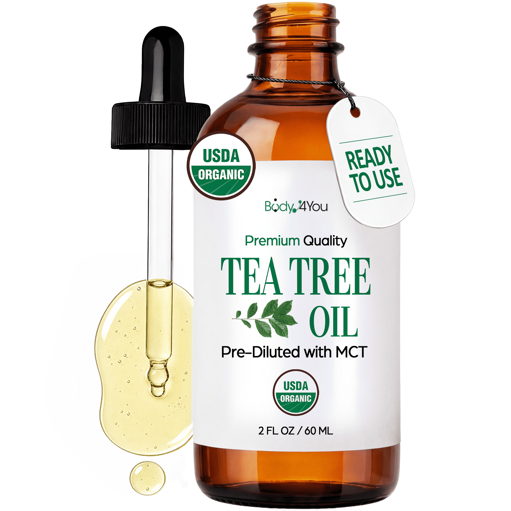 BodyJ4You Tea Tree Essential Oil Pre-Diluted MCT Skin Oil