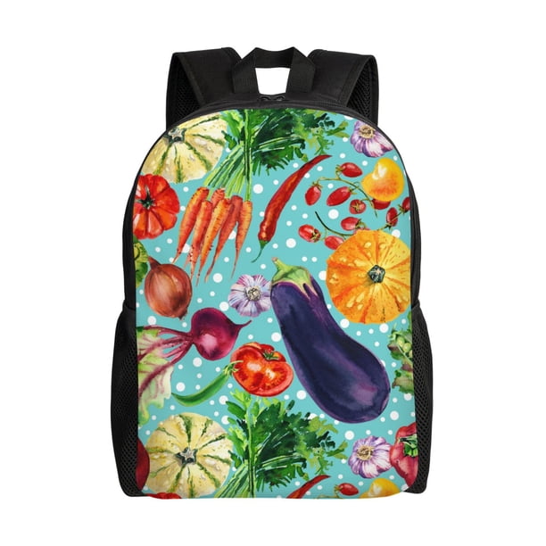 Balery Vegetable Mochila - Mochila Estilosa y Duradera para Laptop de 15 Pulgadas con Tela Oxford Impermeable