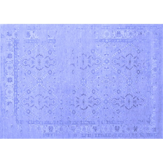 Ahgly Company Indoor Rectangle Persian Blue Traditional Area Rugs, 3' x 5'