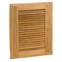 Pacific Teak Louver 18-Inch Teak Wood Left-Hinge Single Access Door