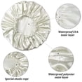 thumbnail image 2 of shower caps for women reusable waterproof 4 Pack large shower cap,EVA Hair Caps Double Waterproof Layers Shower Cap for Women Hair Protection., 2 of 5
