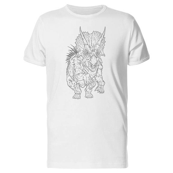 Sketch Of A Triceratops Tee Men's -Image by Shutterstock