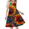 thumbnail image 2 of Nmnitkp Girl Dresses Cute Summer Sundress Boho Strap Casual Sleeveless Tiered Cami Dresses Multicolor,5 Years, 2 of 7