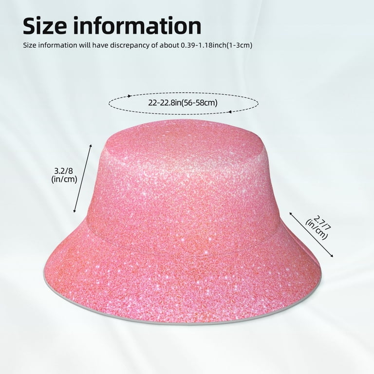 Reflective Bucket Hat - Pink Solid Color Pink Reflective Bucket Hat for Men & Women  main image 2