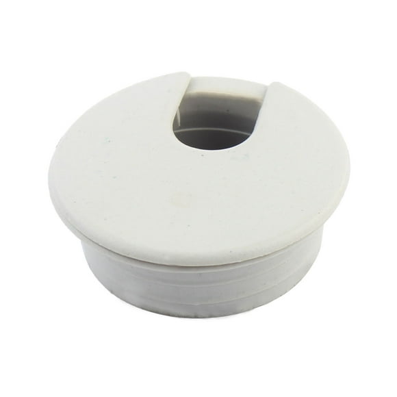 Unique Bargains Office Computer Desk Plastic Cable Hole Cover Grommet 34mm Dia Light Gray