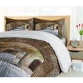 thumbnail image 4 of Ambesonne Urban Duvet Cover Set, Brick Arches Dry Tortugas, 2-Calking, Brown, 4 of 6