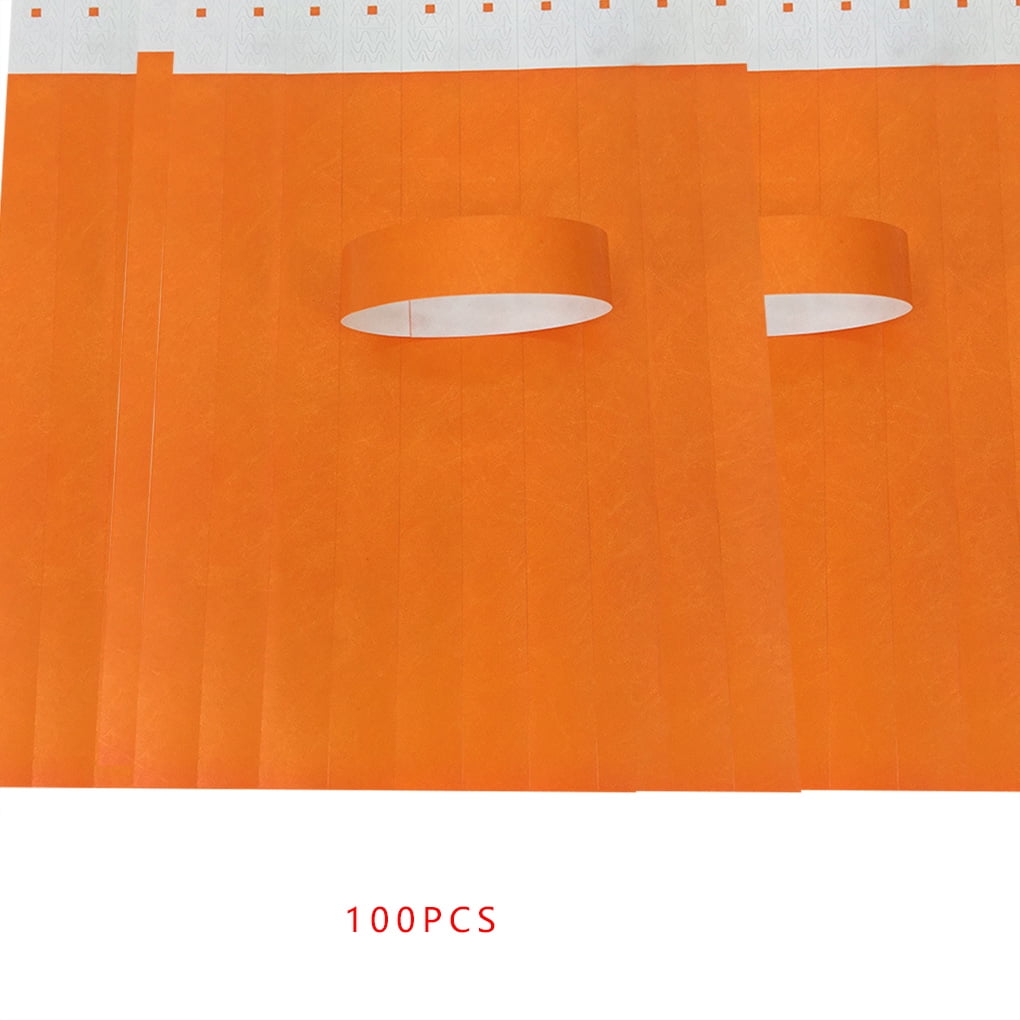 WristCo Over 21 Neon Orange 3/4 Tyvek Wristbands 500 Pack Paper Wristbands for Events 