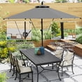 thumbnail image 4 of Outsunny Patio Offset Umbrella with Cover and Wind Protection Strap, Grey, 4 of 10