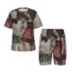 thumbnail image 1 of Balery Vintage Collage Girl Butterfly Conjunto de Pijama Infantil de Manga Corta con Estampado – Ropa de Dormir de Algodón Suave-XX-Large, 1 of 6