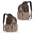 thumbnail image 2 of Xixirimido Schnauzer Dog & Paw Brown Print Kids Backpack for Boys Girls Elementary Students Bookbag Middle High School Bag Lightweight Backpacks Laptop Bag 17", 2 of 8