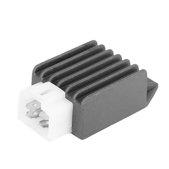Unique Bargains 4 Pins Motorcycle Voltage Regulator Rectifier Black for GY6 50CC 125CC