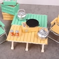 thumbnail image 5 of Doll House Furniture Set With Miniature Foldable Chair And Table Figure For Camping Scene Display Setting Decoration, 5 of 9