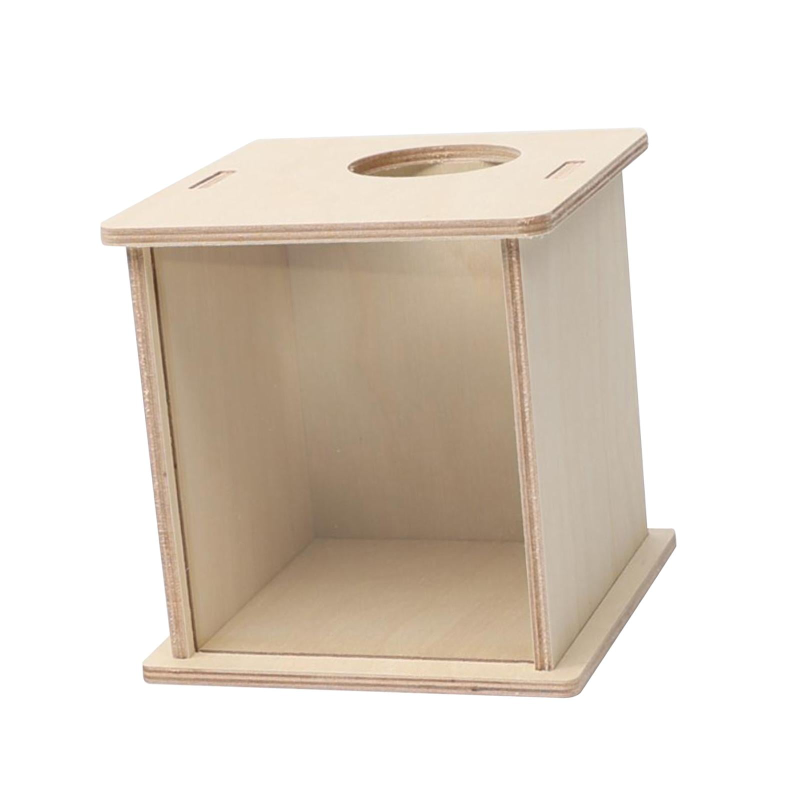Hamster Digging Box Wooden Visible Hut Shower Room for Mice Lemmings Gerbils 16cmx13cmx14cm