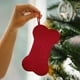 thumbnail image 5 of Calcetines navideños de punto con forma de hueso: rojo, blanco, verde y gris Diseño espacioso para regalos y golosinas Anilla de tela resistente para colgar fácilmente en la repisa de la chimenea..., 5 of 7