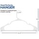 thumbnail image 2 of Clothes Hangers 50 Pack - Plastic Hangers Space Saving - Durable Coat Hanger with Shoulder Grooves (White), 2 of 4