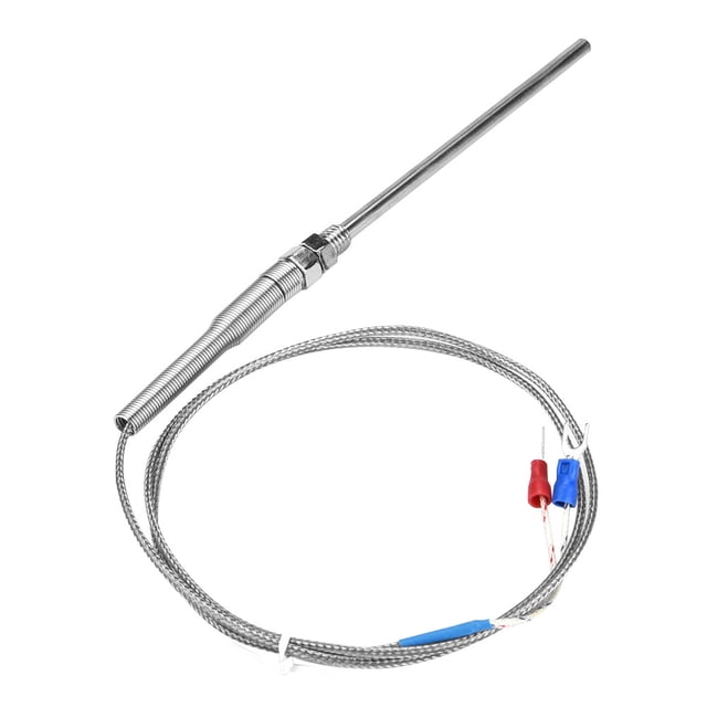 Cable de sensor de temperatura de sonda de 100 mm con rosca M8 tipo K, 0-400 ℃ (1 m)
