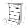thumbnail image 5 of Nexera Dixie 5 Drawer Wood Chest in White, 5 of 6