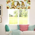 thumbnail image 5 of Spring Summer Bee Gnome Sunflower Curtains Valance for Windows, Seasonal Flower Polka Dot Plaid Short Half Topper Rod Pocket, Farmhouse Home Living Room Bedroom Door Decor 54, 5 of 6