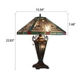 thumbnail image 4 of Chloe Lighting Innes Mission 3-Light Glass Table Lamp in Blackish Bronze, 4 of 4