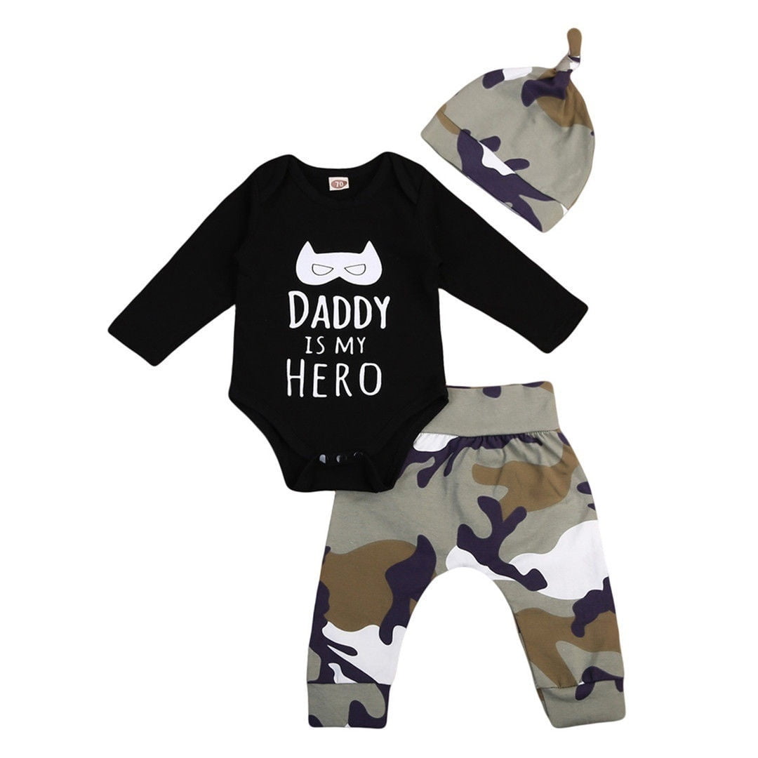 newborn boy camo outfits