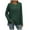 Green, variant on kpmatpey Womens Shirts Crewneck Long Sleeve Striped Side Split Tees Loose Casual Fall Winter Tops