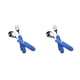 thumbnail image 2 of Greeniant Juego de vajilla plegable 6 en 1 para exteriores, herramienta de cubiertos multifuncional desmontable de acero inoxidable, para viajes, Azul 2piezas, 2 of 6
