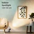 thumbnail image 3 of 2 Pack LED Spot Lights Indoor, 3W Up Lights Indoor Floor Spotlight,3000K Uplights Indoor Accent Lighting US Plug, 3 of 7