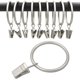 thumbnail image 1 of Anillos para cortinas WeekSeight, plata mate, paquete de 40 con clips de 4 cm de diámetro, 1 of 7