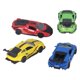 thumbnail image 2 of Coches extraíbles a escala 1/60, carcasa de aleación con apertura de 3 puertas, modelo de vehículo realista para niños, juguete para mayores de 3 años, juego de coches de carreras de 4 piezas, 2 of 9