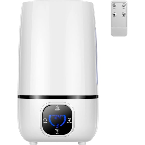 4L Cool Mist Humidifier with Remote Control for Bedroom, Plants, Baby, Dry Skin