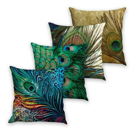 Cushion Cover Set Tayyakoushi Decorative Throw Pillow Case Cushion Cover Set of 4 18x18 inch Square Zipper Waist Pillowcase Pillow Protector Slip Cases Sham for Couch Sofa ()