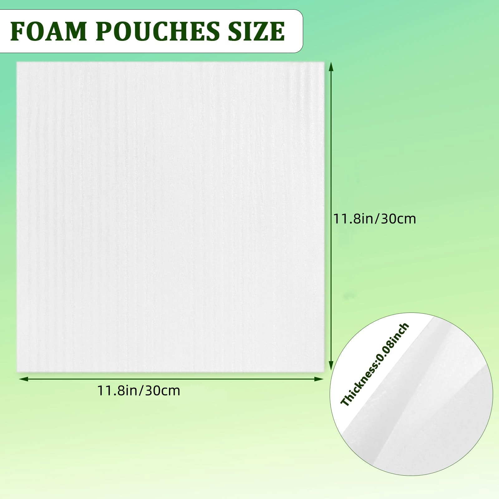 MODANU 100 Pcs Cushion Foam Pouches & Sheets, 12" x 12" Moving Foam Wrap Pouches, Protect mug, Cup, Glasses, China, and Dishes, Packing supplies, Packing Cushioning Supplies for Moving, White
