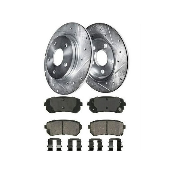 Rear Brake Pad and Rotor Kit - Compatible with 2011 - 2016 Kia Sportage 2012 2013 2014 2015