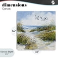 thumbnail image 4 of Stupell Industries Tropical Beach Path Seagulls Overhead Canvas Art, 36 x 36, by Susan Winget, 4 of 8