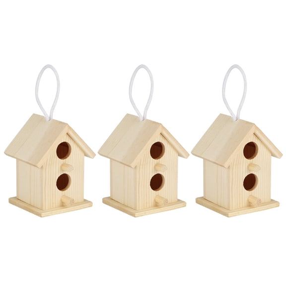 Birdhouse, Platane Wood Bird Nesting Cage Wooden Bird House, For Birds Swallows