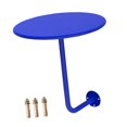 thumbnail image 3 of Luzkey Pub Dining Table Round Table Simple Convenient Compact Small Side Desk Wall Coffee Desk for Living Room Office Bedroom Dark Blue, 3 of 8