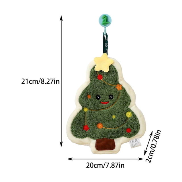 Sofa Vama Ropa de Cama Toalla colgante súper suave con dibujos animados navideños, gruesa, absorbente de agua, bordada, para niños for Navideño