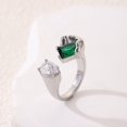 thumbnail image 6 of Emerald Elegant Copper Ring With Electroplating Finish Free Size Jewelry For Women Gift Ready Everyday Wear, 6 of 8