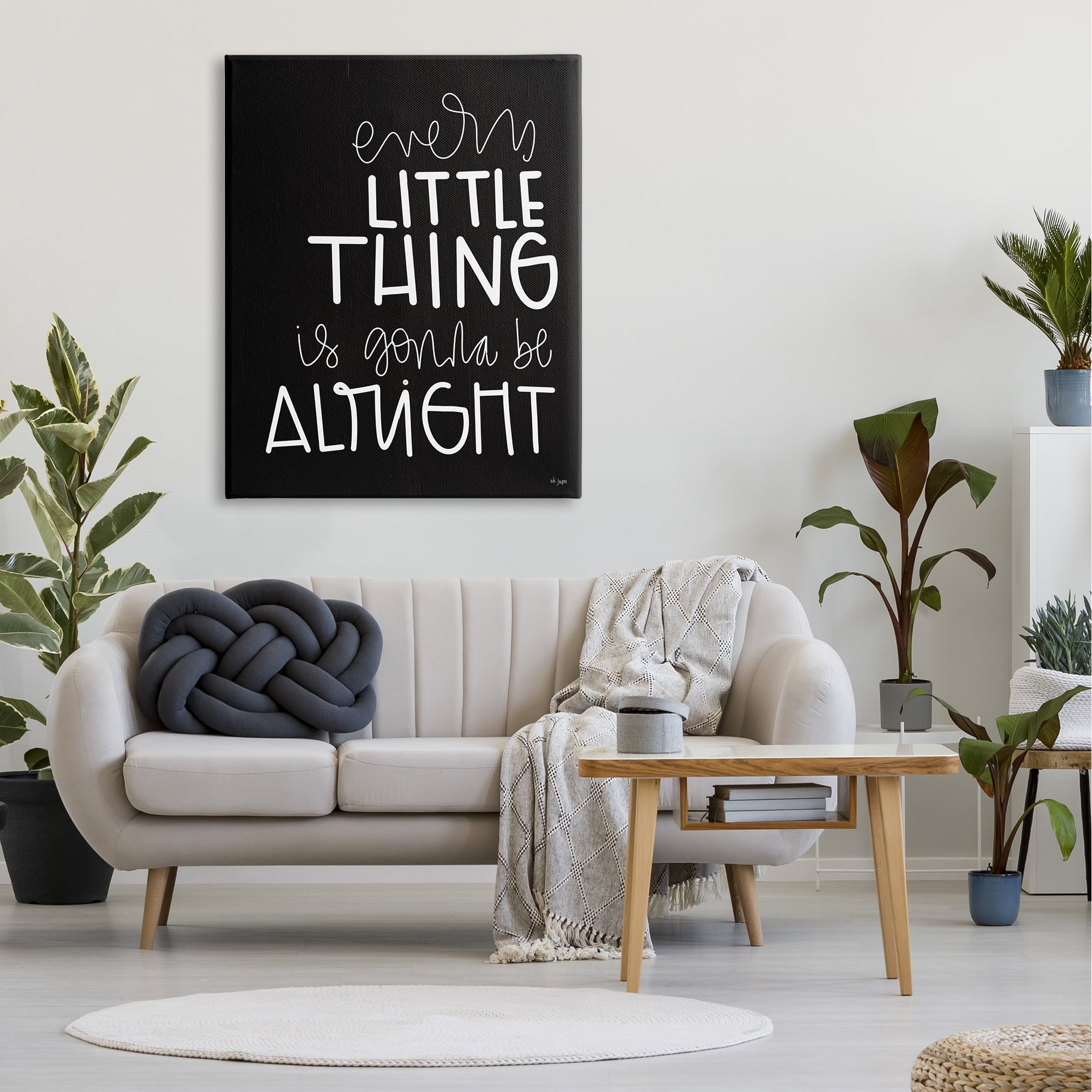 Stupell Industries Everything is Gonna Be Alright Fun Novelty Typography,36 x 48, Design by Jaxn Blvd.