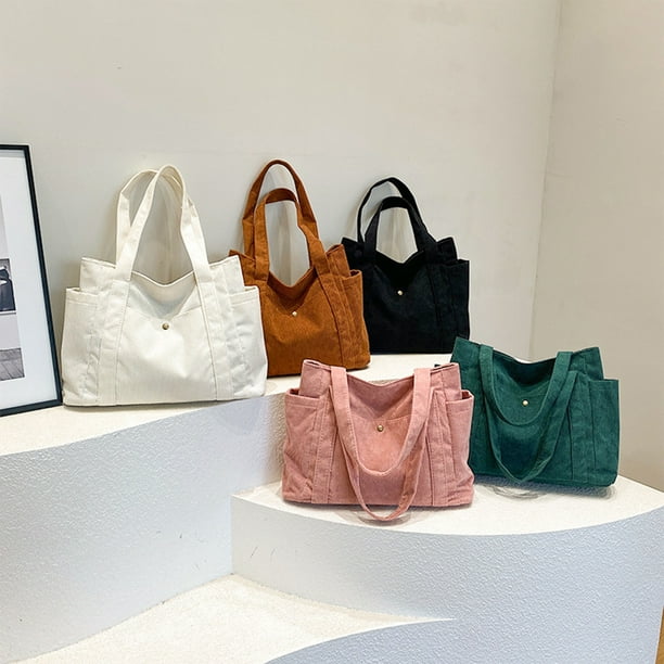 Xihbxyly Bolso Tote de Gran Capacidad para Mujer, Diseño de Lona Multibolsillos, Moderno Bolso de Hombro con Borlas, Ideal para Ir de Compras, Viajar, Trabajar, Un Regalo Elegante para Ella, 39 X 27
