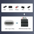 thumbnail image 5 of Xiwai USB 2.0 Motherboard 9pin 10pin Header to Type-C USB-C Cable 50cm for Mini Monitor Sensor Panel Camera, 5 of 5