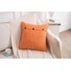 thumbnail image 1 of Bright Orange Pillow Covers Square Pillow Covers 20 x 20 Farmhouse Pillow Covers with Coconut Buttons for Sofa Couch, 1 of 4
