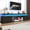 Black, variant on Blotout 70'' Fireplace TV Stand with 36'' Fireplace, Gloss Wall Mounted Fireplace Entertainment Center with Storage&Power Outlet, Modern LED Light Console for Wall-mounted TV Up to 80''