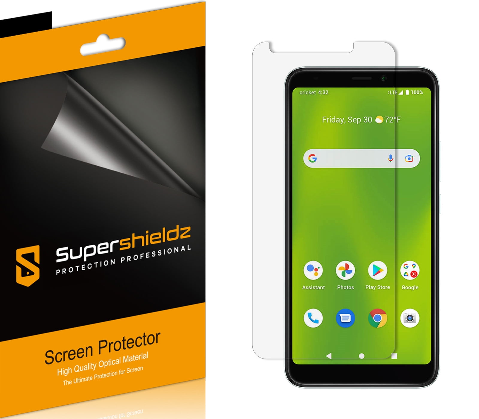 WXPPJ Cover per Cricket Debut S2 Custodia + [1 Pezzi] Pellicola Vetro Temperato, Nero Anti-Caduta Bumper Morbido Silicone TPU Protezione Case per
