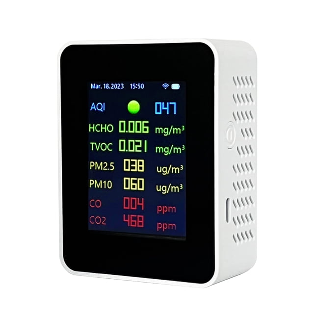 JShteea Monitor Del Aire 9 en 1 Digital para El / Invernadero (blanco)